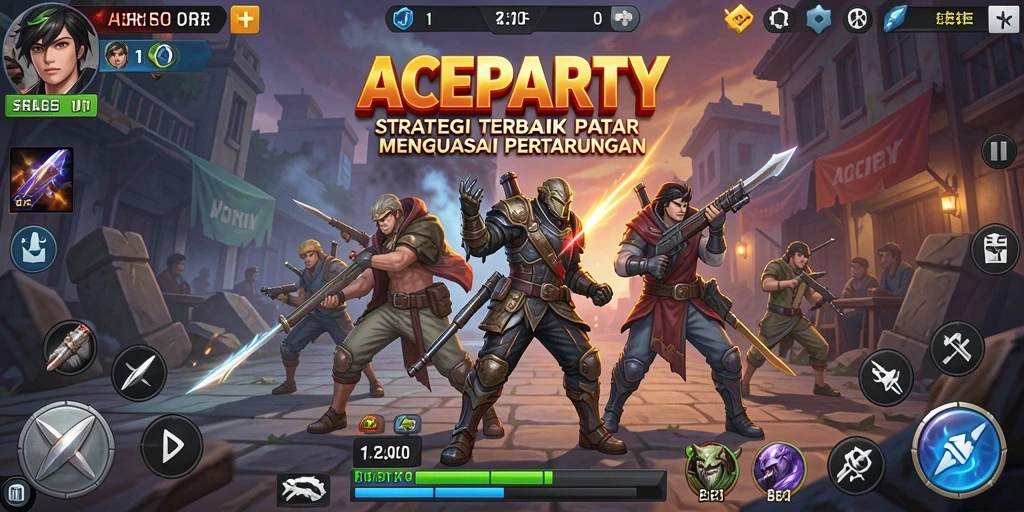Gameplay seru dan menantang dalam ACEPARTY.