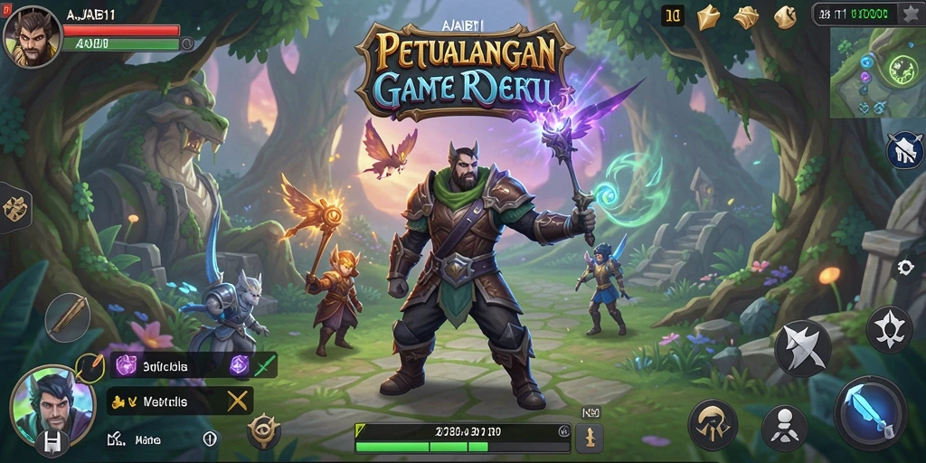 Tampilan gameplay AJAIB11 yang memukau dan menegangkan dalam pertempuran RPG.