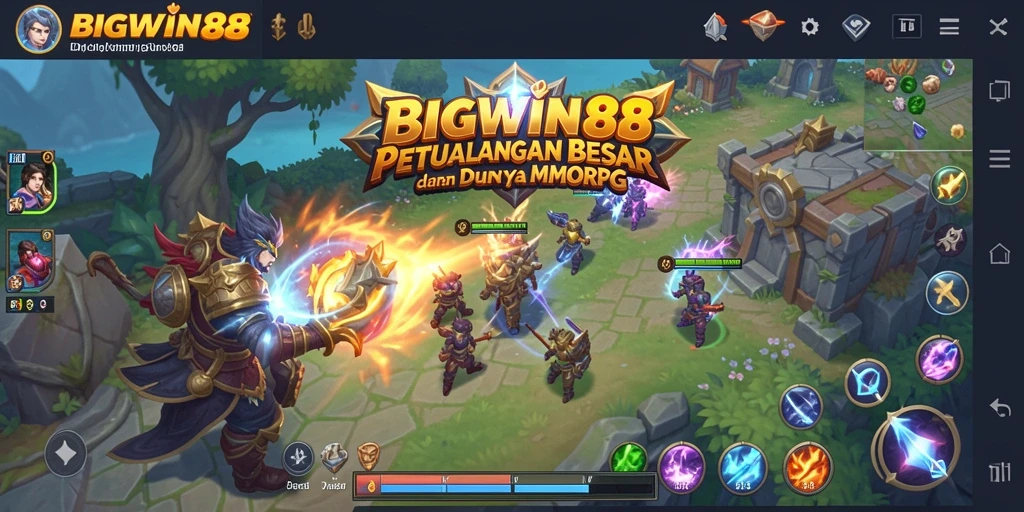 Tampilan gameplay menarik dalam BIGWIN88 di dunia MMORPG.