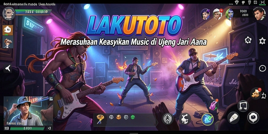 Tampilan gameplay musik yang interaktif dan menarik.