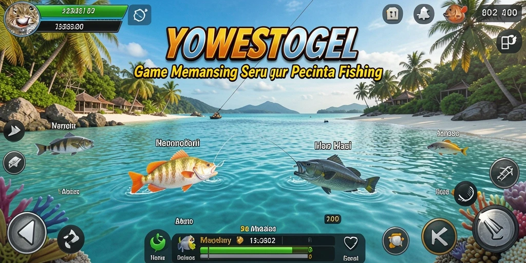 Gameplay seru dalam memancing dengan YOWESTOGEL.